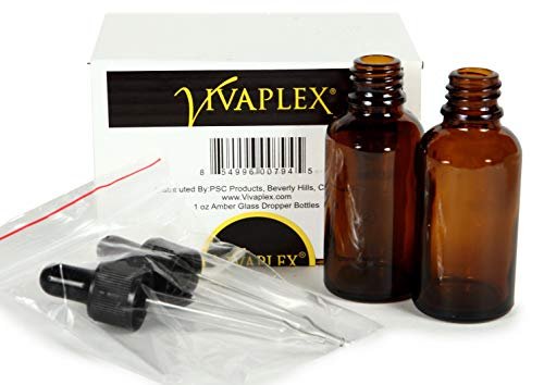 Vivaplex Amber Glass Bottles with Glass Eye Droppers – 4 oz, 2 Pack - görsel 5