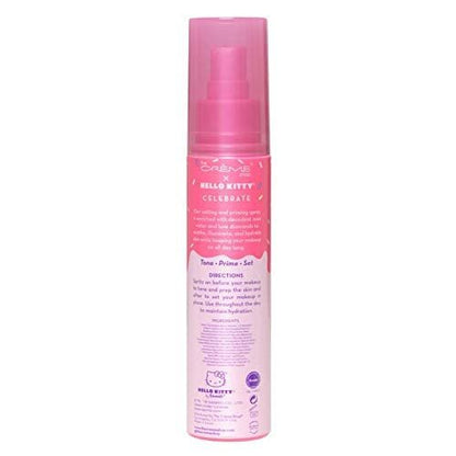 The Crème Shop x Hello Kitty Korean Skin Care Priming & Setting Facial Spray – Rose Water & Diamond Hydrating Mist for Makeup