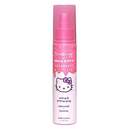 The Crème Shop x Hello Kitty Korean Skin Care Priming & Setting Facial Spray – Rose Water & Diamond Hydrating Mist for Makeup