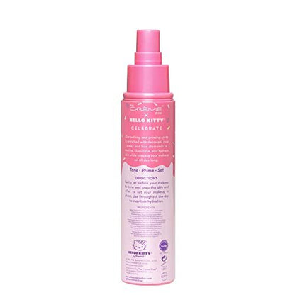 The Crème Shop x Hello Kitty Korean Skin Care Priming & Setting Facial Spray – Rose Water & Diamond Hydrating Mist for Makeup