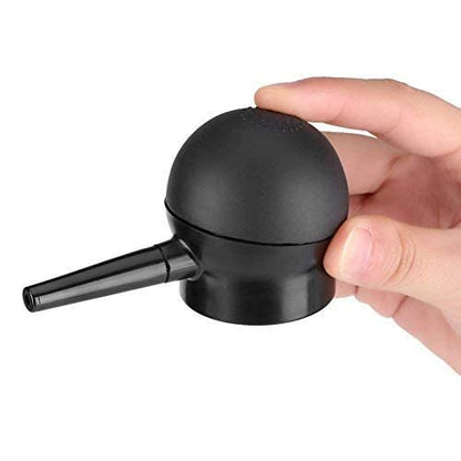 Boolavard Hair Fibers Applicator Pump Nozzle - Instantly Thicken Thinning or Balding Hair for Men and Women, Natural Hair Loss Concealer Tool (Black, 1.27 oz)