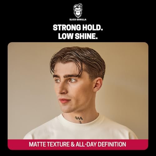 Slick Gorilla Clay Pomade for Men – Firm Hold, Natural Matte Finish, 2.5 oz - görsel 11