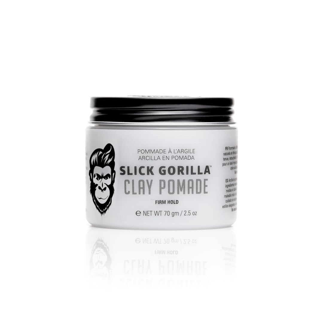 Slick Gorilla Clay Pomade for Men – Firm Hold, Natural Matte Finish, 2.5 oz - görsel 1