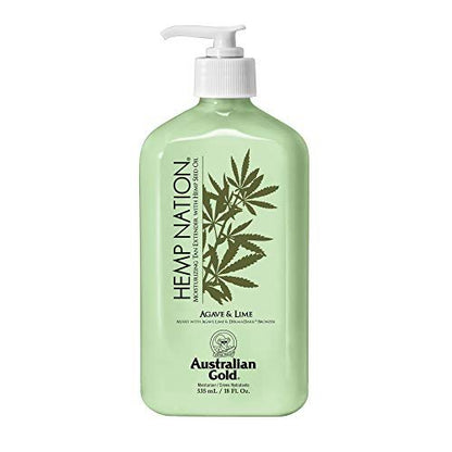 Australian Gold Hemp Nation Agave & Lime Moisturizing Tan Extender with Hemp Seed Oil, 18 Fl Oz Avelisse