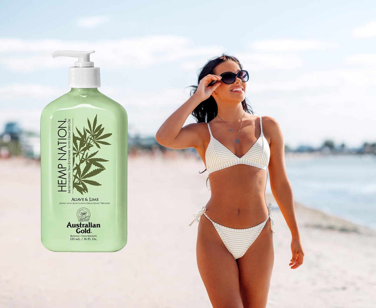 Australian Gold Hemp Nation Agave & Lime Moisturizing Tan Extender with Hemp Seed Oil, 18 Fl Oz Avelisse