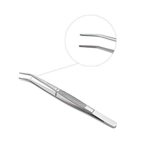 Stainless Steel Tweezers with Curved Serrated Tip, Multipurpose Sewing Machine Tweezers Forceps for Craft Repairing (2 Pcs Set) - görsel 9