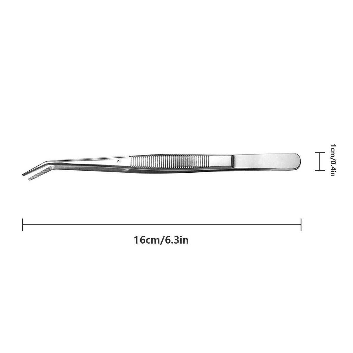 Stainless Steel Tweezers with Curved Serrated Tip, Multipurpose Sewing Machine Tweezers Forceps for Craft Repairing (2 Pcs Set) - görsel 8