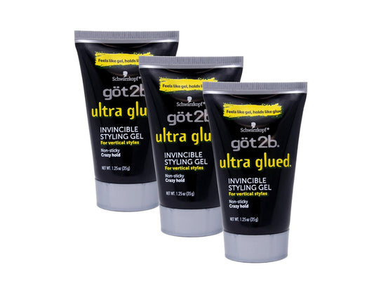 Got2B Ultra Glued Invincible Styling Gel (3-Pack) - 1.25 oz Each