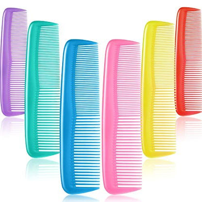 Leinuosen 48-Piece Colorful Hair Combs Set - Plastic Pocket Combs Bulk for Teasing and Styling