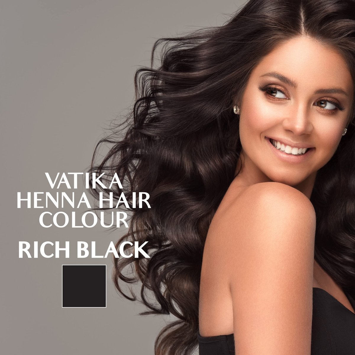 Vatika Naturals Permanent Hair Dye Rich Black – Ammonia-Free with Natural Henna, Grey Coverage, Nourishing Herbal Blend, Long-Lasting Hair Color – 18 Sachets x 10g (Pack of 3) Avelisse