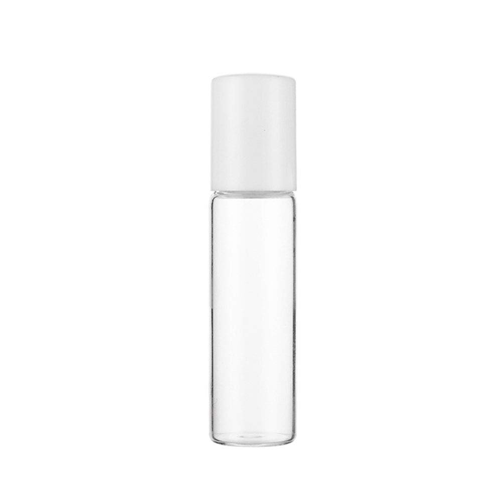 12-Pack Clear Glass Roller Bottles 10ml - Refillable Essential Oil Roll-On Containers with Glass Ball for Aromatherapy, Perfume, and Eye Serum - görsel 5