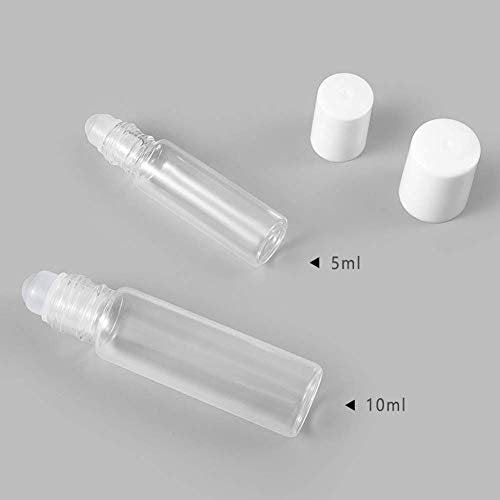 12-Pack Clear Glass Roller Bottles 10ml - Refillable Essential Oil Roll-On Containers with Glass Ball for Aromatherapy, Perfume, and Eye Serum - görsel 10