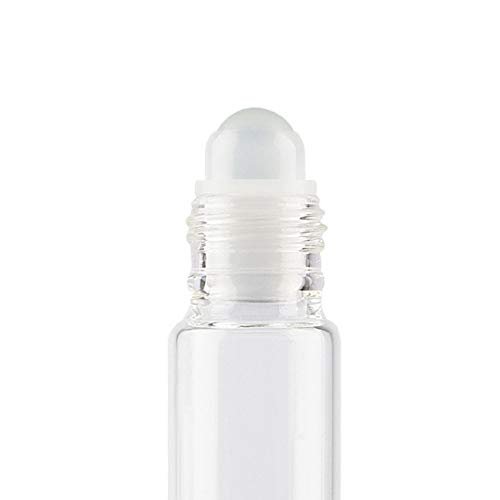 12-Pack Clear Glass Roller Bottles 10ml - Refillable Essential Oil Roll-On Containers with Glass Ball for Aromatherapy, Perfume, and Eye Serum - görsel 8
