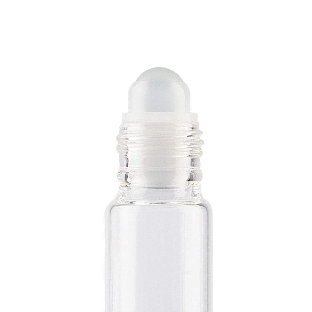 12-Pack Clear Glass Roller Bottles 10ml - Refillable Essential Oil Roll-On Containers with Glass Ball for Aromatherapy, Perfume, and Eye Serum - görsel 7