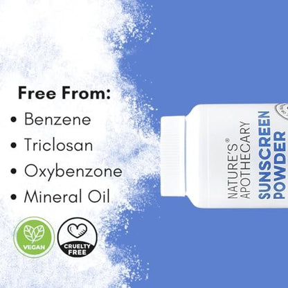 All-Natural Non Nano Zinc Oxide Sunscreen Powder SPF 30 - Water & Sweat Resistant, Reef Safe, Hypoallergenic, Biodegradable, Made in USA - 4 oz Avelisse