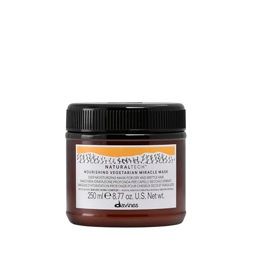 Davines Naturaltech Nourishing Vegetarian Miracle Mask – Restructuring & Hydrating Hair Mask for Dry & Damaged Hair with Vegetal Keratin, Intense Repair Treatment, 8.45 Fl Oz Avelisse