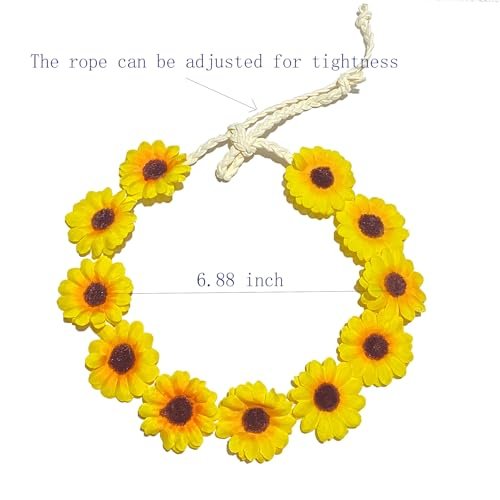 zYoung 2-Pack Yellow Fashion Flower Headbands – Sunflower Hair Wreath for Festival, Wedding & Everyday Style - görsel 8