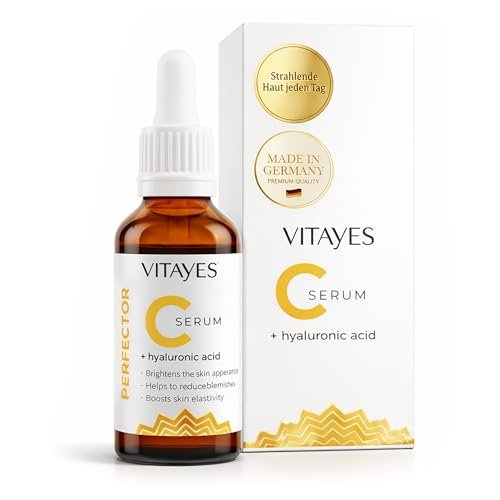 VITAYES Vitamin C Face Serum with Hyaluronic Acid – Anti-Aging, Brightening & Hydrating Serum for Dark Spots, Fine Lines & Wrinkles – 1 Oz - görsel 2