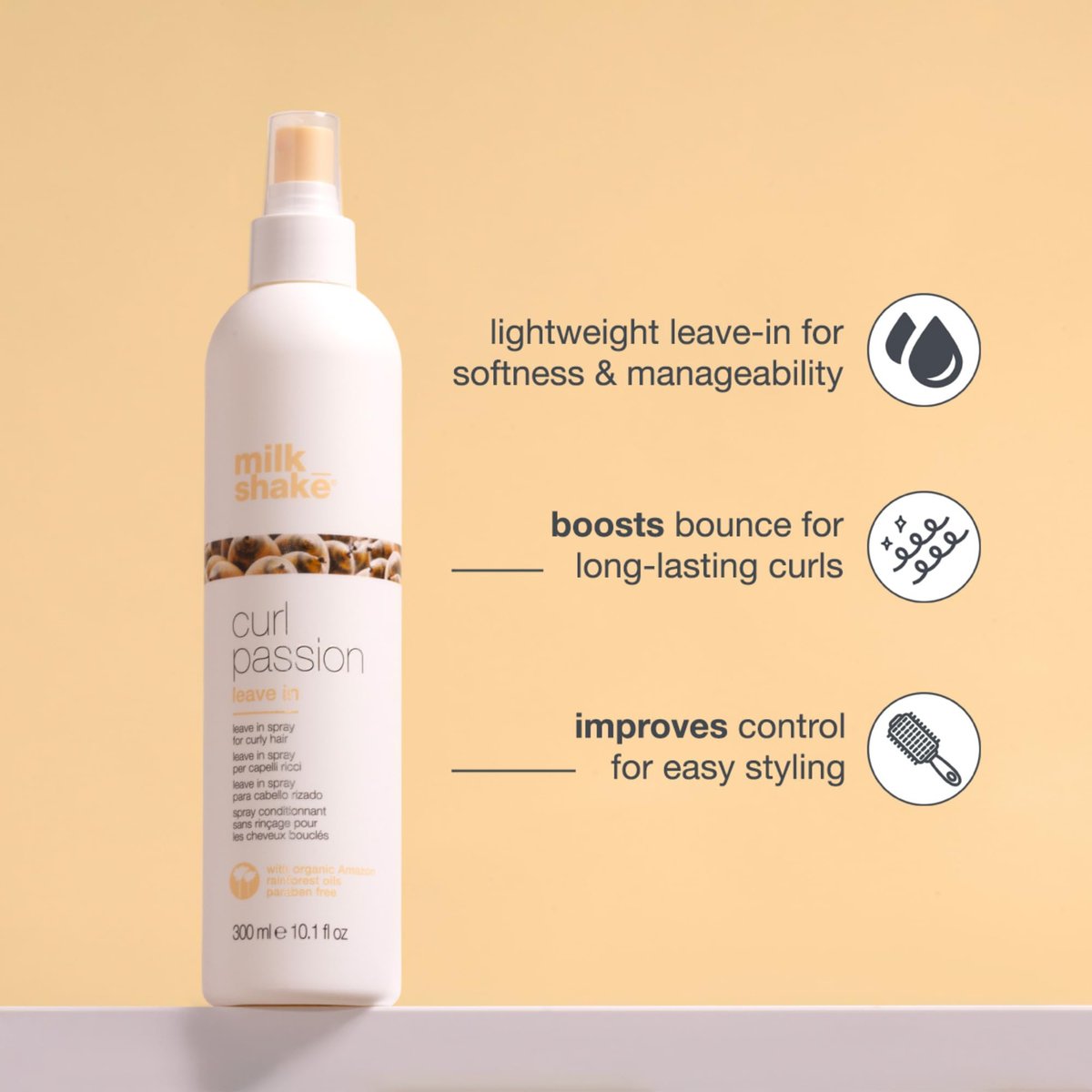milk_shake Curl Passion Leave-In Conditioner, 10.1 Fl Oz – Define & Hydrate Curls Avelisse