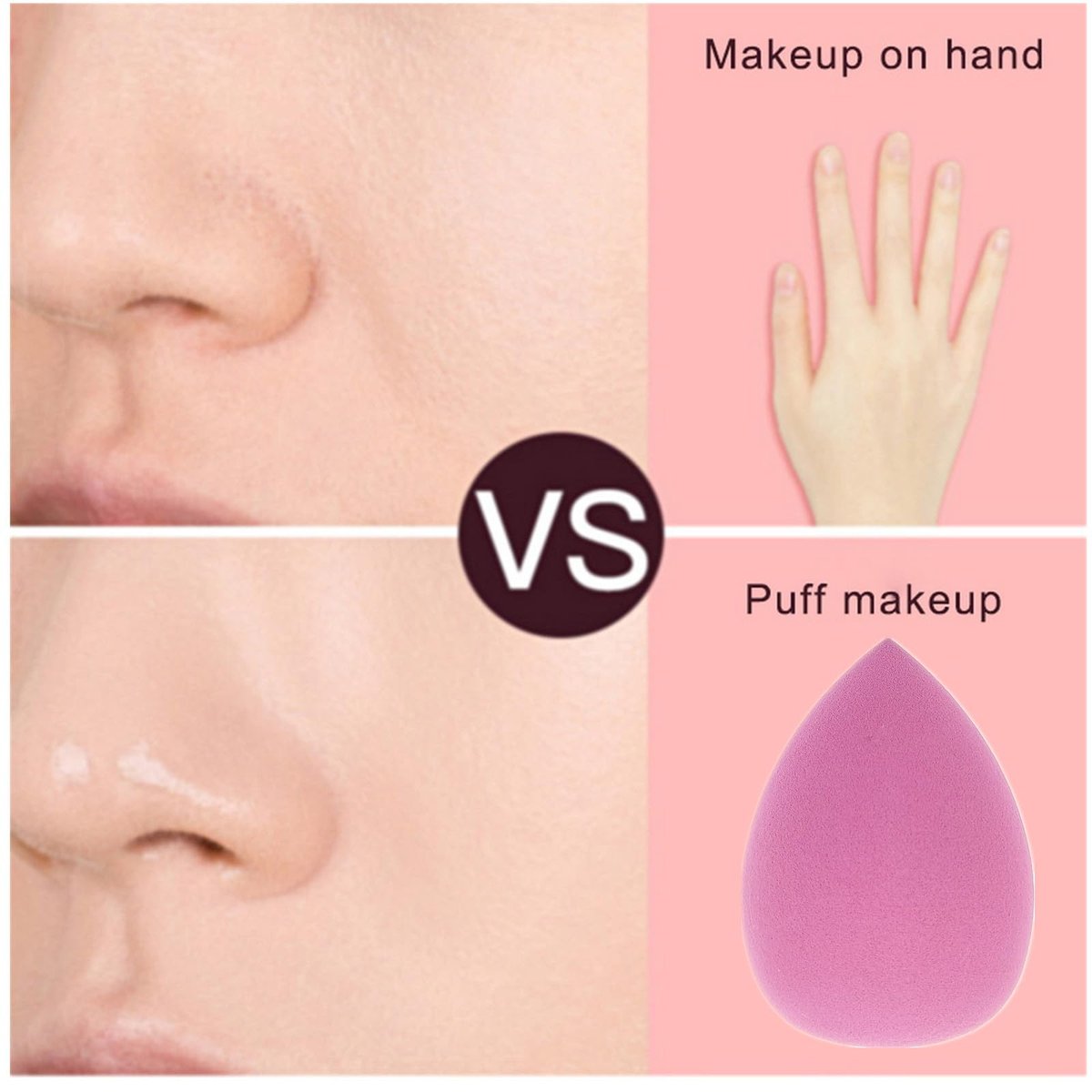 ZHIYE 8-Piece Makeup Sponge Set - Soft Latex-Free Blending Sponges for Flawless Foundation, Concealer & Cream Application - görsel 8