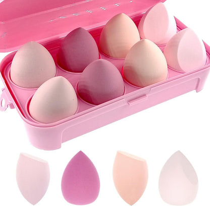ZHIYE 8-Piece Makeup Sponge Set - Soft Latex-Free Blending Sponges for Flawless Foundation, Concealer & Cream Application