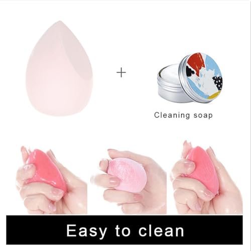 ZHIYE 8-Piece Makeup Sponge Set - Soft Latex-Free Blending Sponges for Flawless Foundation, Concealer & Cream Application - görsel 4