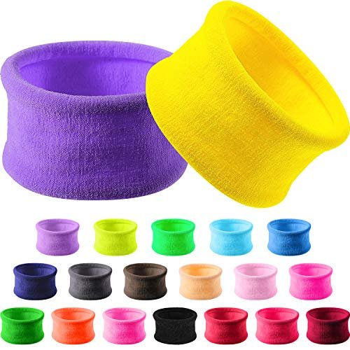 EBOOT 20-Piece Large Stretch Cotton Hair Ties – Ponytail Holders for Thick, Heavy & Curly Hair (6.5 cm Diameter, Multicolor) Avelisse