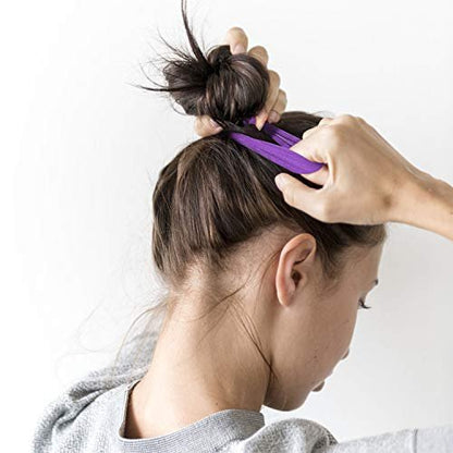 EBOOT 20-Piece Large Stretch Cotton Hair Ties – Ponytail Holders for Thick, Heavy & Curly Hair (6.5 cm Diameter, Multicolor) Avelisse