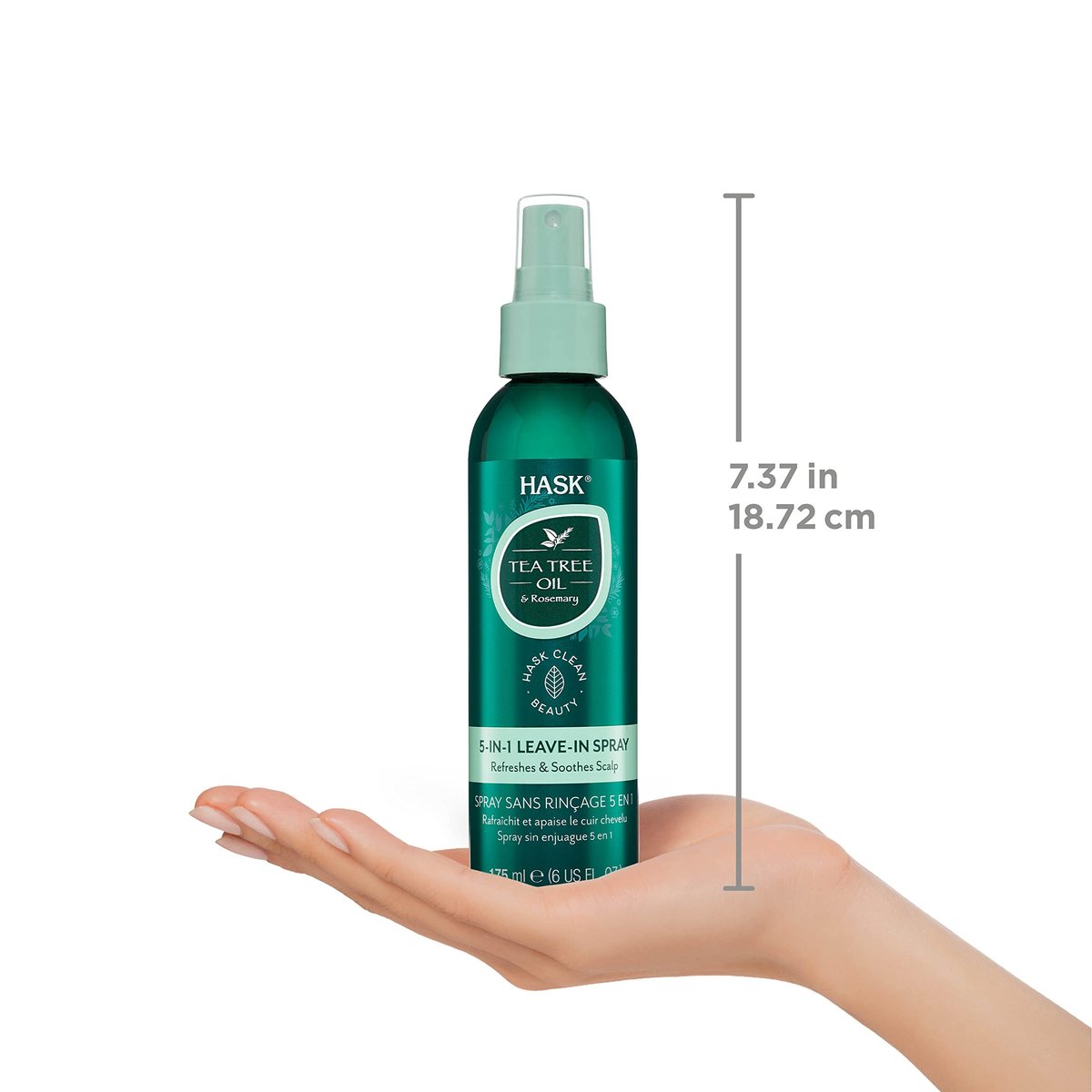 HASK Invigorating Tea Tree Oil 5-in-1 Leave In Conditioner Spray - 2 Pack, Color Safe, Gluten Free, Sulfate Free, Paraben Free Avelisse