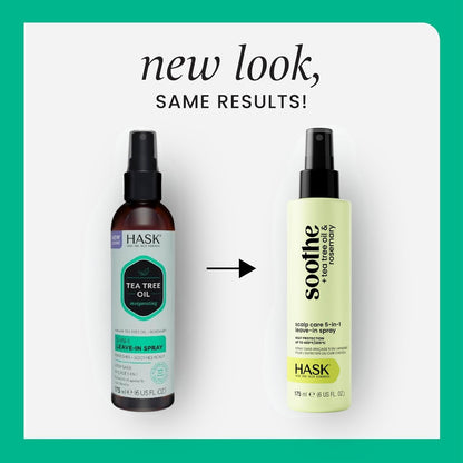 HASK Invigorating Tea Tree Oil 5-in-1 Leave In Conditioner Spray - 2 Pack, Color Safe, Gluten Free, Sulfate Free, Paraben Free Avelisse