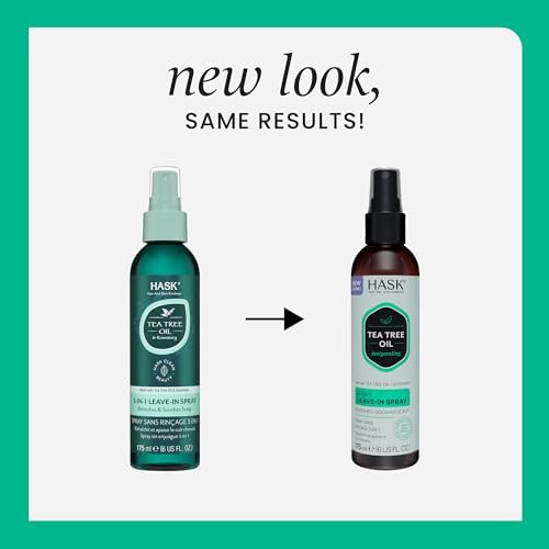 HASK Invigorating Tea Tree Oil 5-in-1 Leave In Conditioner Spray - 2 Pack, Color Safe, Gluten Free, Sulfate Free, Paraben Free Avelisse