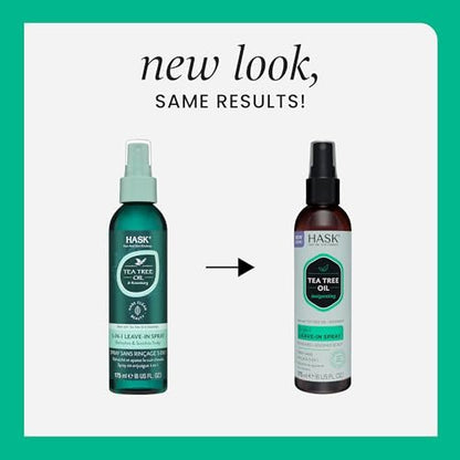 HASK Invigorating Tea Tree Oil 5-in-1 Leave In Conditioner Spray - 2 Pack, Color Safe, Gluten Free, Sulfate Free, Paraben Free Avelisse
