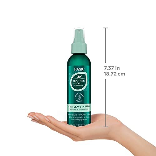 HASK Invigorating Tea Tree Oil 5-in-1 Leave In Conditioner Spray - 2 Pack, Color Safe, Gluten Free, Sulfate Free, Paraben Free Avelisse