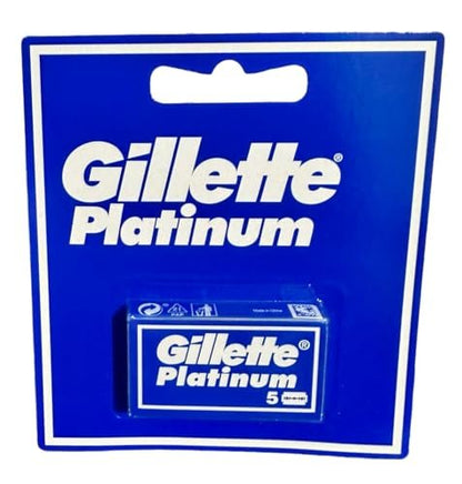 Gillette Double Edge Platinum Safety Razor Blades for Men – 50 Count Stainless Steel Refill Blades Avelisse
