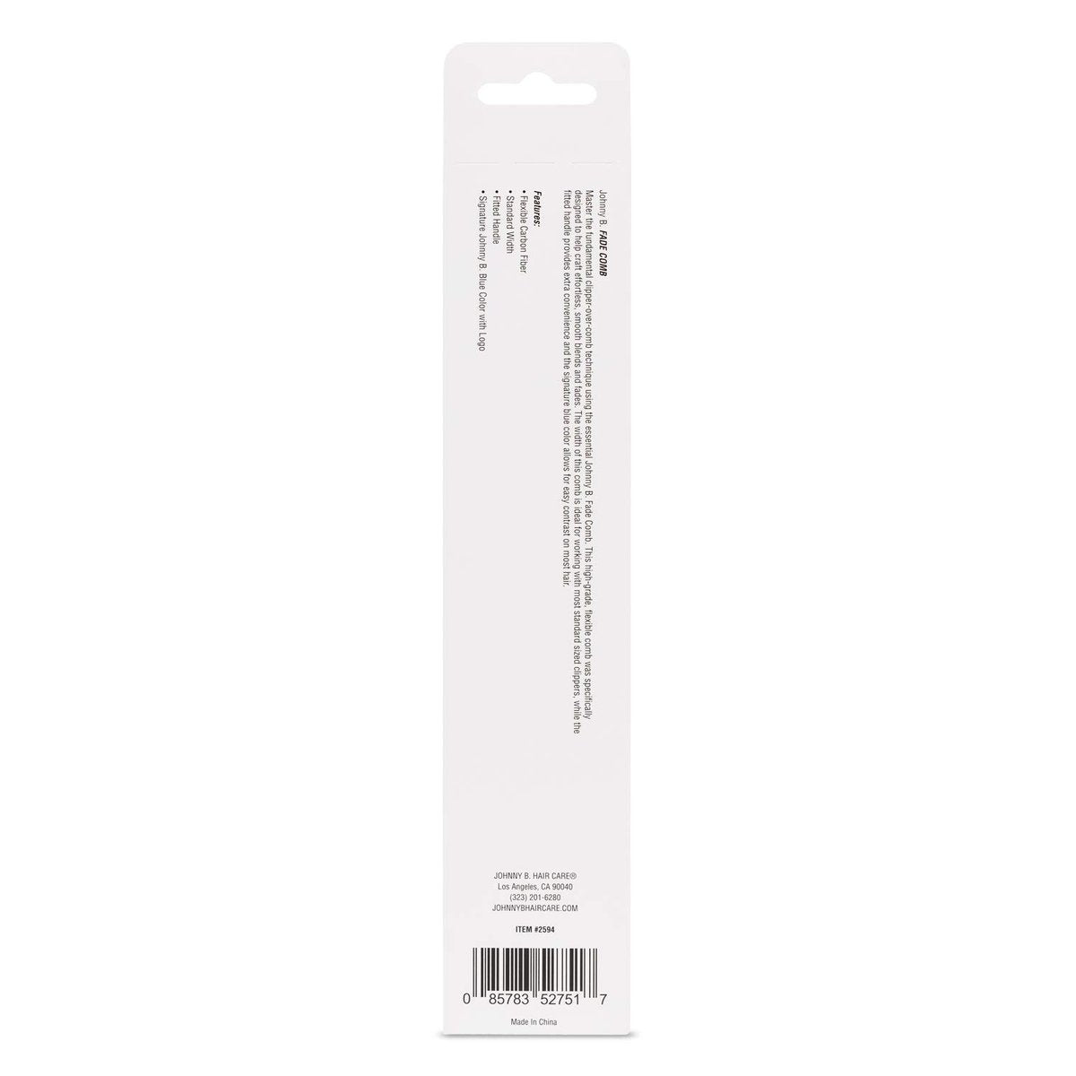 JOHNNY B. Get Faded Anti-Static Heat Resistant Professional Hair Combs (2-Pack) - Blue Avelisse