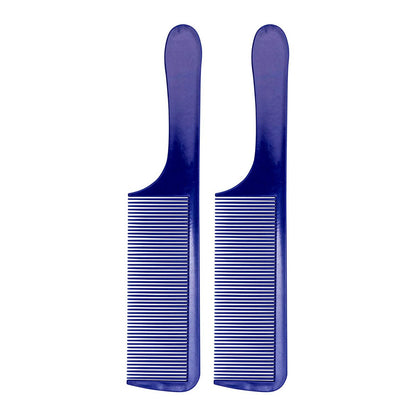JOHNNY B. Get Faded Anti-Static Heat Resistant Professional Hair Combs (2-Pack) - Blue Avelisse