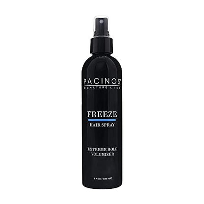 Pacinos Freeze Hair Spray - Extra Hold Texture Spray for All Hair Types - Professional Hair Setting & Finishing Spray for Maximum Volume, 8 Fl Oz Avelisse