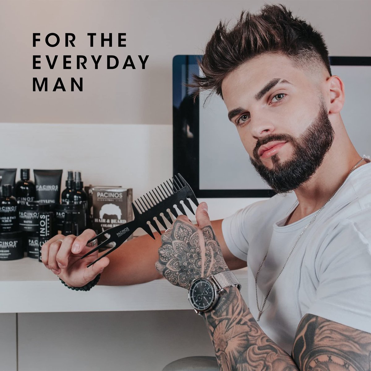Pacinos Freeze Hair Spray - Extra Hold Texture Spray for All Hair Types - Professional Hair Setting & Finishing Spray for Maximum Volume, 8 Fl Oz Avelisse