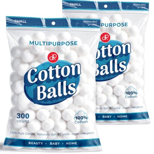DecorRack 600 ct Small Cotton Balls, 100% Pure Natural Cotton, for Make-Up, Nail Polish Removal, Pet Care, Soft and Absorbent (Pack of 600) - görsel 2
