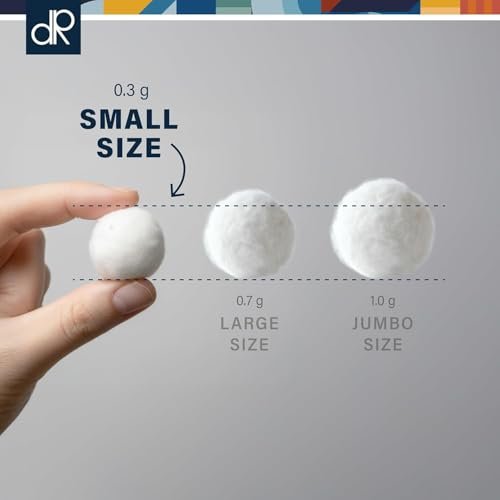 DecorRack 600 ct Small Cotton Balls, 100% Pure Natural Cotton, for Make-Up, Nail Polish Removal, Pet Care, Soft and Absorbent (Pack of 600) - görsel 6