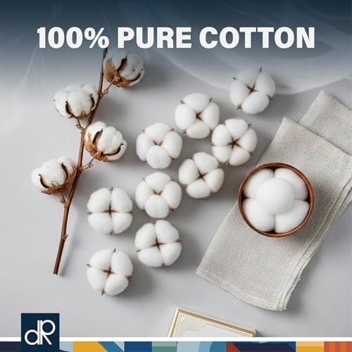 DecorRack 600 ct Small Cotton Balls, 100% Pure Natural Cotton, for Make-Up, Nail Polish Removal, Pet Care, Soft and Absorbent (Pack of 600) - görsel 12