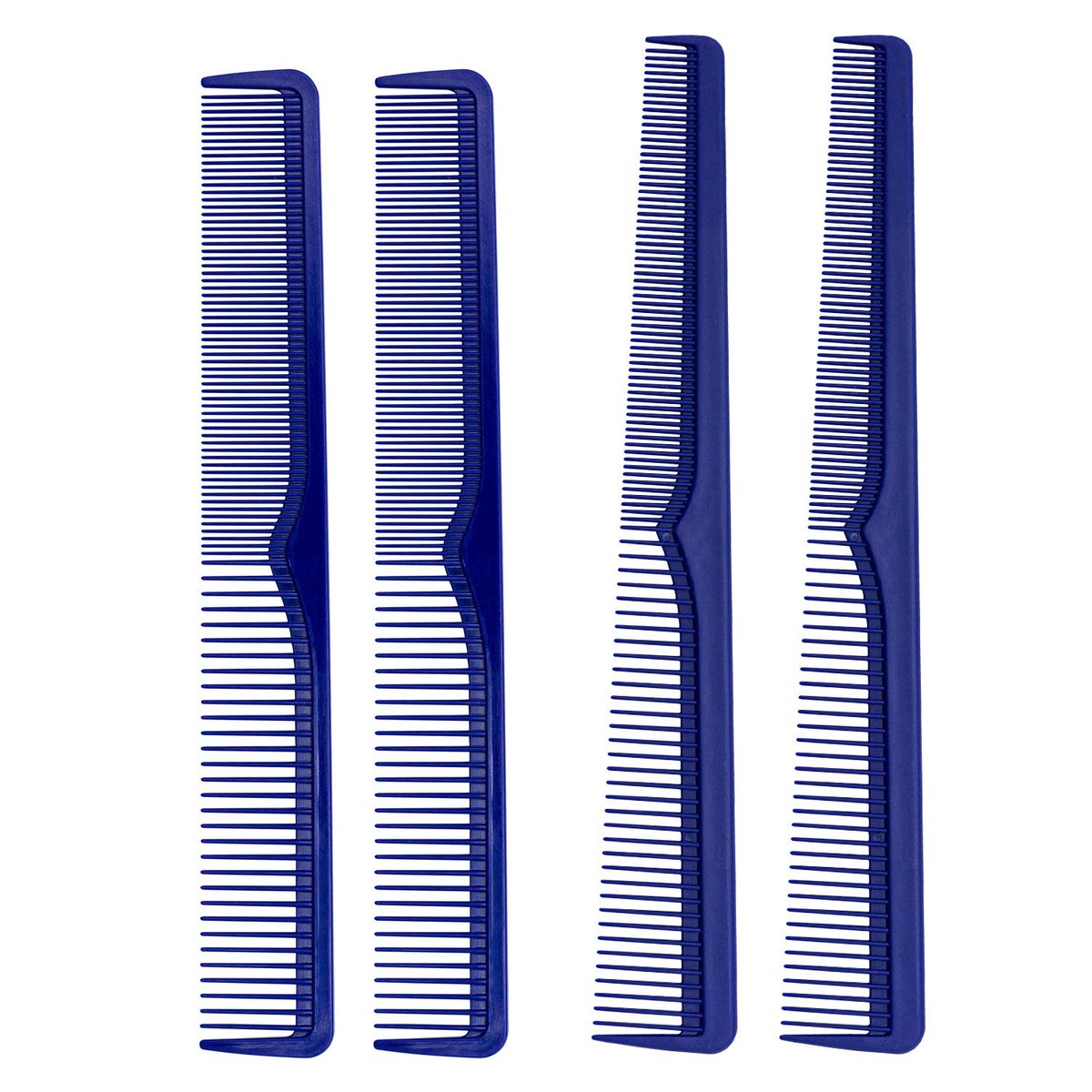 JOHNNY B. Professional 4 Pack Carbon Cutting & Styling Combs - Blue Avelisse