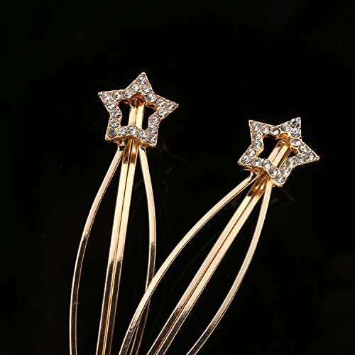Folansy 20-Piece Elegant Hair Barrettes - Gold Metal Hair Clips with Pearls & Rhinestones for Weddings and Special Occasions - görsel 8