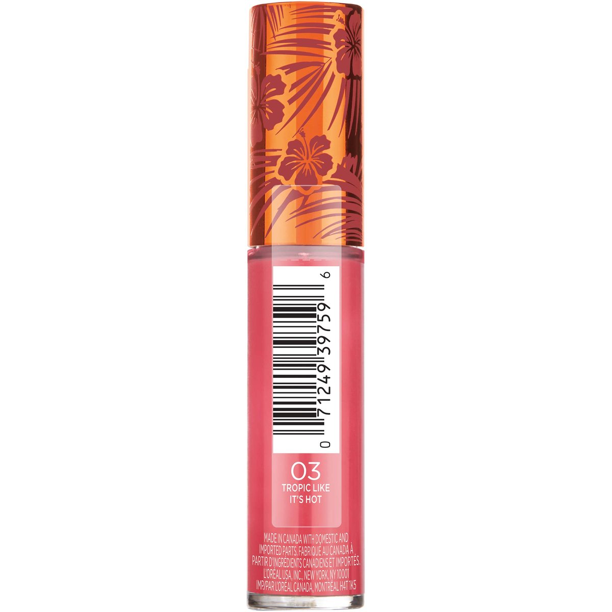 L'Oreal Paris Summer Belle Glowing Lip Gloss - Tropic Like It's Hot - 0.21 Fl Oz - görsel 3