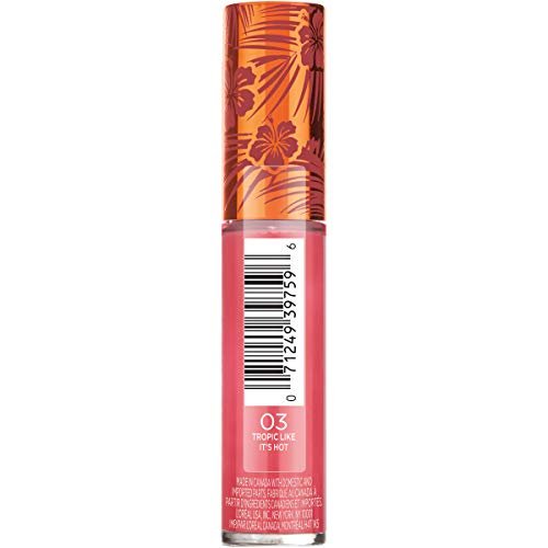 L'Oreal Paris Summer Belle Glowing Lip Gloss - Tropic Like It's Hot - 0.21 Fl Oz - görsel 4