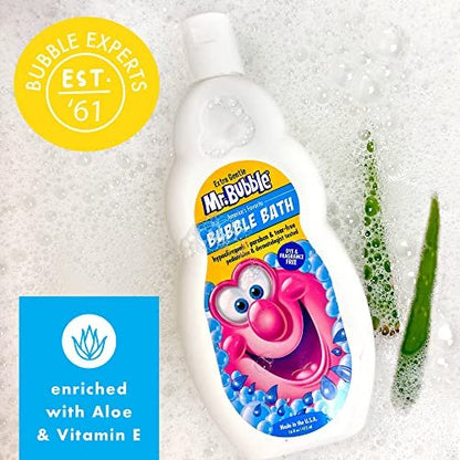 Mr. Bubble Bubble Bath Extra Gentle - 16 Fl Oz (Pack of 4) - Hypoallergenic & Tear-Free Avelisse
