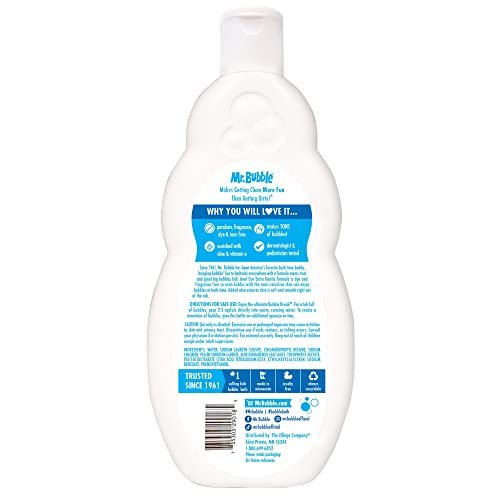 Mr. Bubble Bubble Bath Extra Gentle - 16 Fl Oz (Pack of 4) - Hypoallergenic & Tear-Free Avelisse