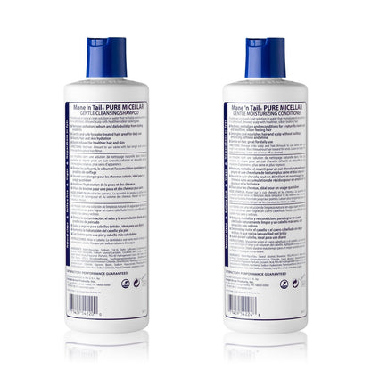 Mane 'n Tail Micellar Shampoo & Conditioner Sulfate Free with Biotin for Oily Hair, Build Up, and Hard Water - Detox and Clarify 11.2 fl oz 2-Pack Avelisse