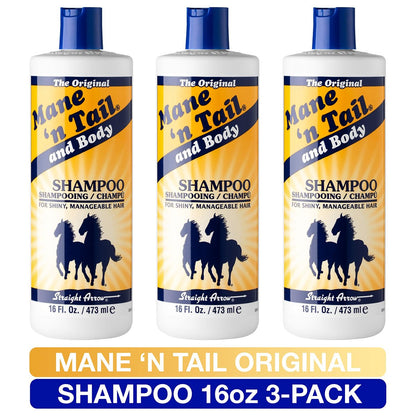 Mane 'n Tail Original Formula Shampoo for Thicker, Fuller, Stronger Hair - 16 oz (Pack of 3)