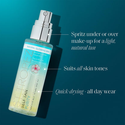 St.Tropez Self Tan Purity Bronzing Water Face Mist - Natural Sunkissed Glow with Hyaluronic Acid & Antioxidants, Vegan & Cruelty-Free, 2.7 Fl Oz